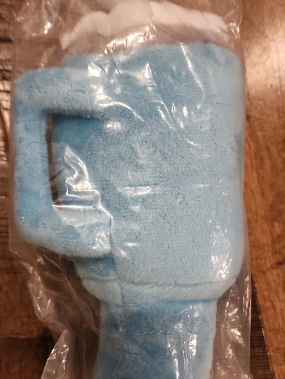 Plush Blue Drink Cup Toy With Squeeker